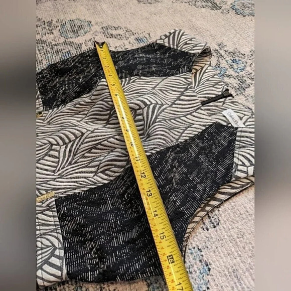 Calvin Klein office Black&White Block Sleeveless Mid A-line Dress size 6 - Picture 7 of 8